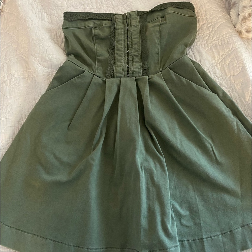 short green strapless dress